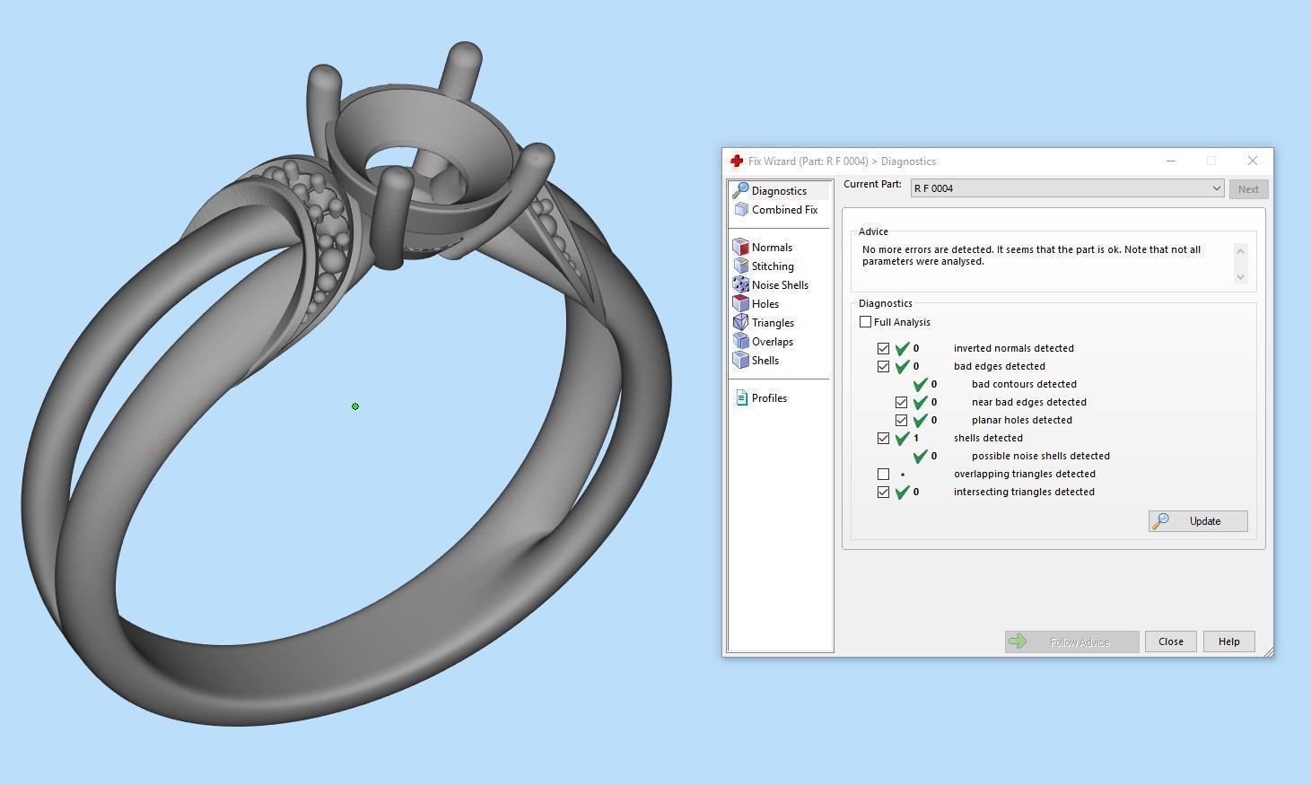 Round Center Stone Ring   Ring R 0004 3D print model_7