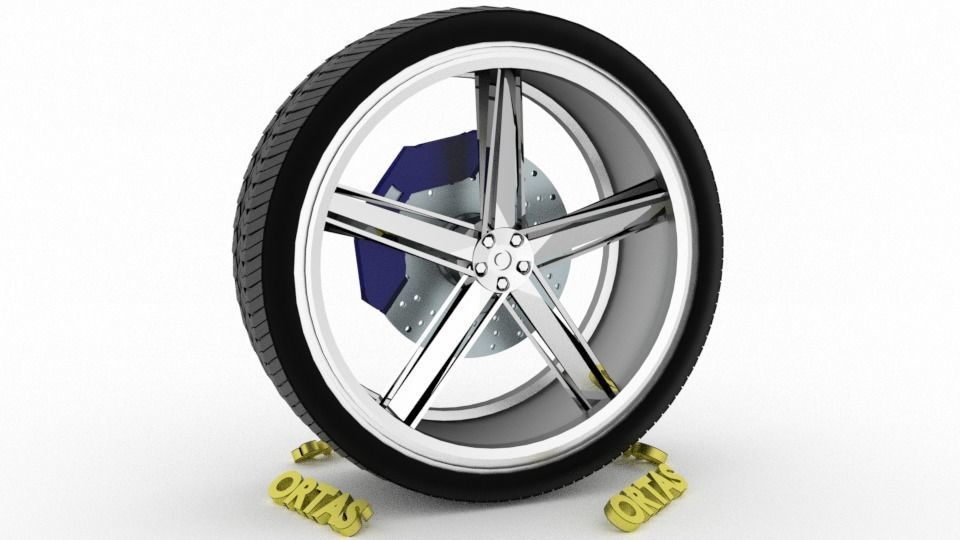 ORTAS CAR WHEEL RIM 86-87-88-89-90 GAME READY WHEEL 3D Model Collection_39