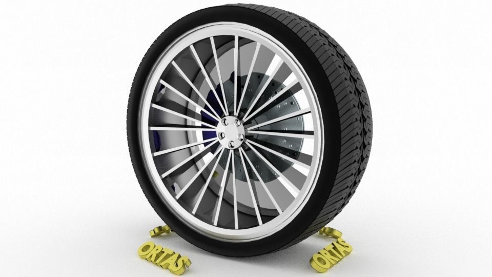 ORTAS CAR WHEEL RIM 86-87-88-89-90 GAME READY WHEEL 3D Model Collection_24