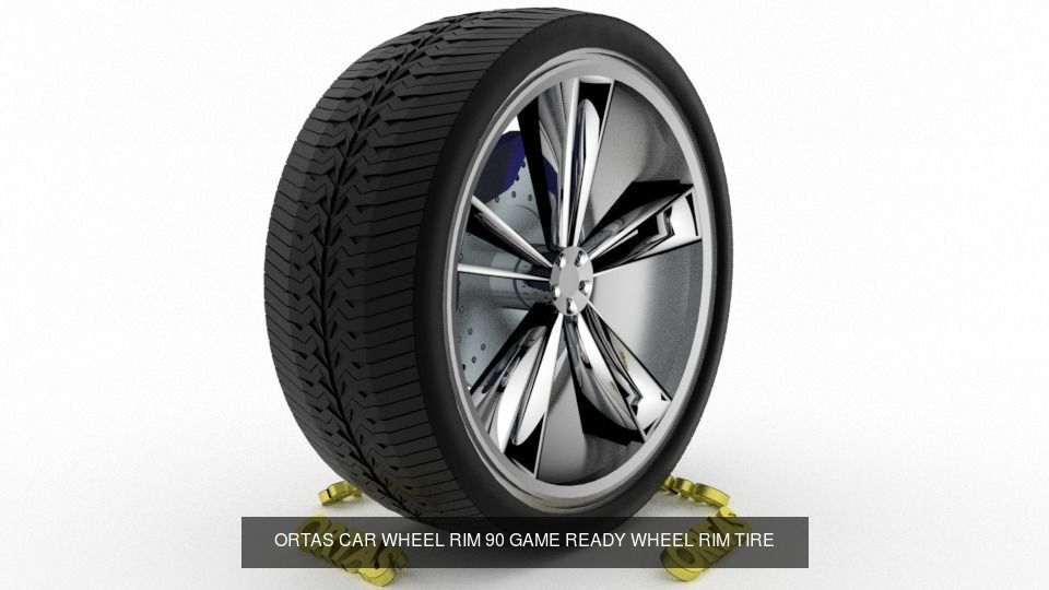 ORTAS CAR WHEEL RIM 86-87-88-89-90 GAME READY WHEEL 3D Model Collection_1