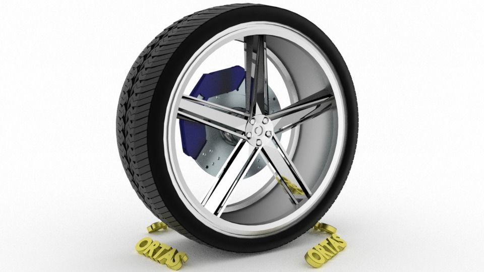 ORTAS CAR WHEEL RIM 86-87-88-89-90 GAME READY WHEEL 3D Model Collection_38