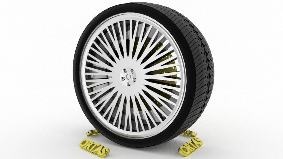 ORTAS CAR WHEEL RIM 86-87-88-89-90 GAME READY WHEEL 3D Model Collection_32