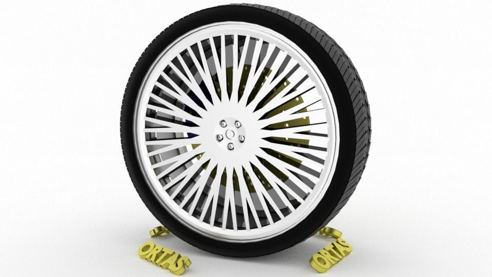 ORTAS CAR WHEEL RIM 86-87-88-89-90 GAME READY WHEEL 3D Model Collection_30