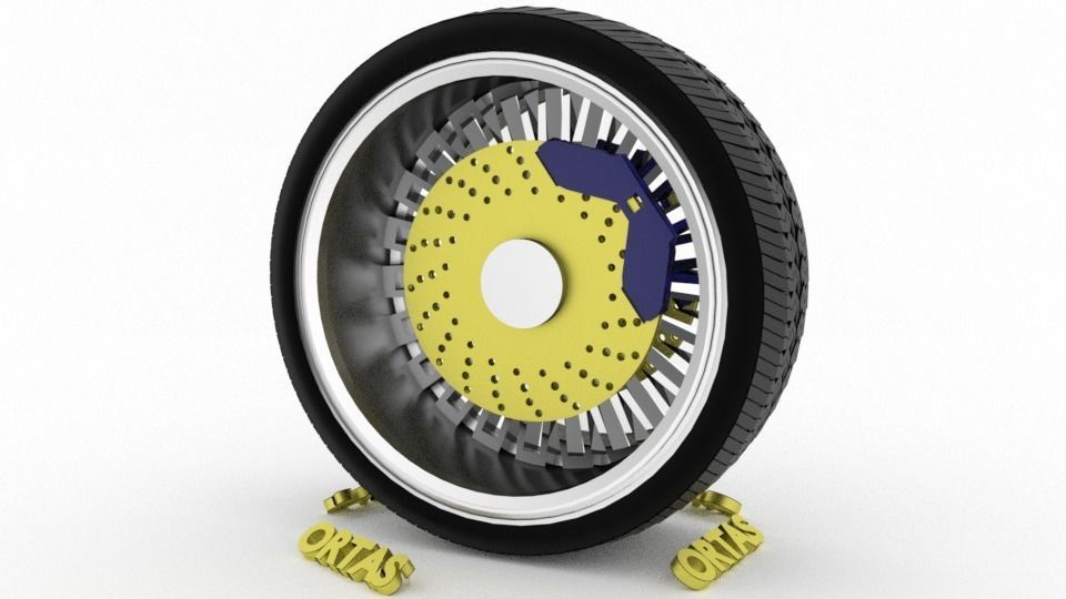 ORTAS CAR WHEEL RIM 86-87-88-89-90 GAME READY WHEEL 3D Model Collection_35