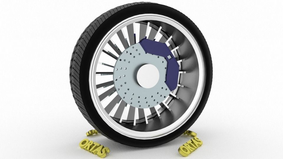 ORTAS CAR WHEEL RIM 86-87-88-89-90 GAME READY WHEEL 3D Model Collection_22