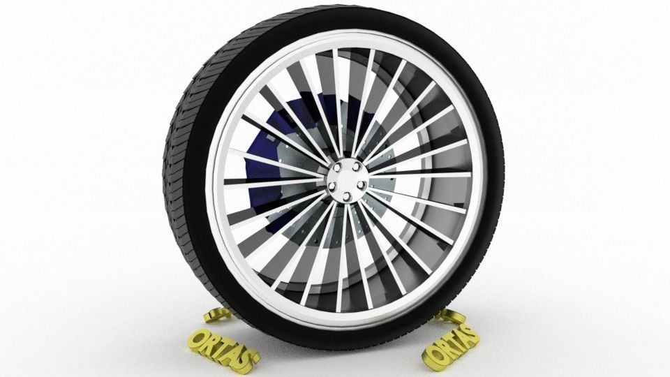 ORTAS CAR WHEEL RIM 86-87-88-89-90 GAME READY WHEEL 3D Model Collection_19