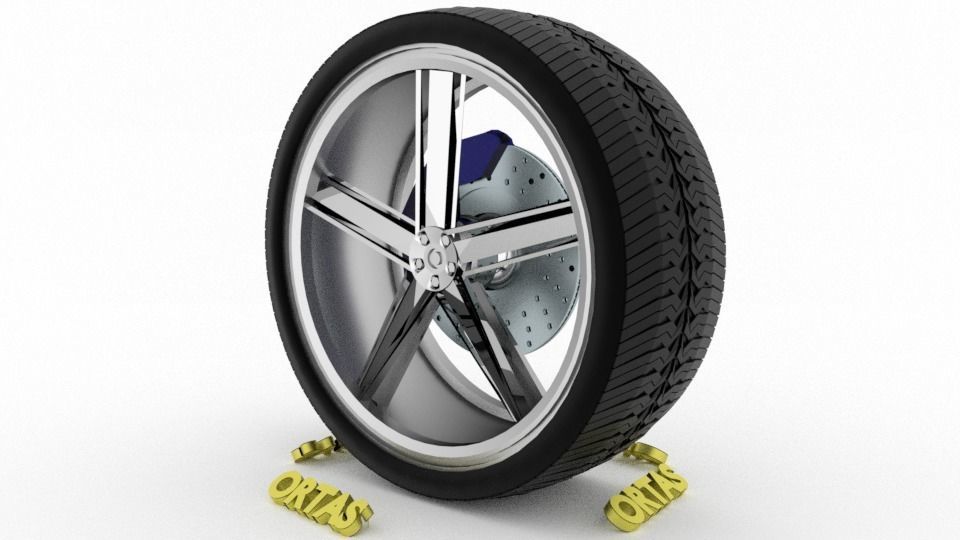 ORTAS CAR WHEEL RIM 86-87-88-89-90 GAME READY WHEEL 3D Model Collection_42