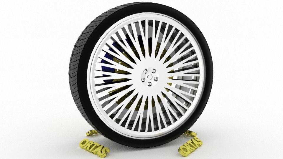 ORTAS CAR WHEEL RIM 86-87-88-89-90 GAME READY WHEEL 3D Model Collection_29