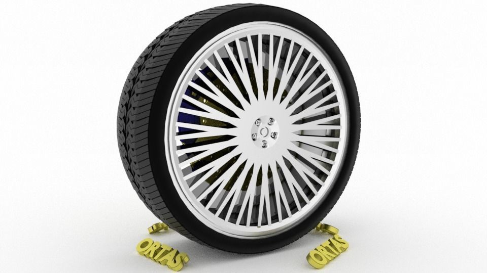 ORTAS CAR WHEEL RIM 86-87-88-89-90 GAME READY WHEEL 3D Model Collection_28