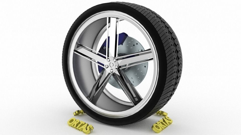 ORTAS CAR WHEEL RIM 86-87-88-89-90 GAME READY WHEEL 3D Model Collection_43