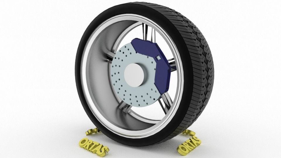 ORTAS CAR WHEEL RIM 86-87-88-89-90 GAME READY WHEEL 3D Model Collection_45