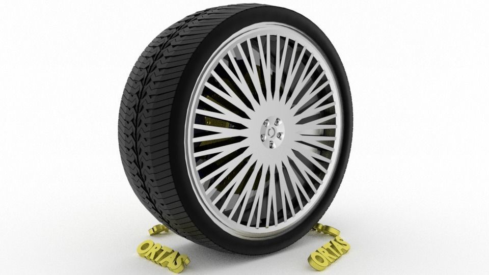 ORTAS CAR WHEEL RIM 86-87-88-89-90 GAME READY WHEEL 3D Model Collection_27