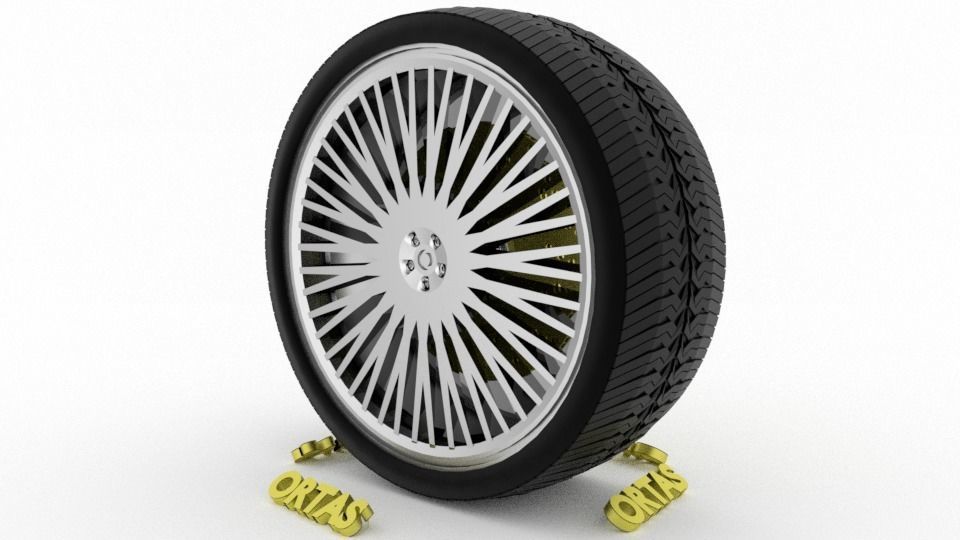 ORTAS CAR WHEEL RIM 86-87-88-89-90 GAME READY WHEEL 3D Model Collection_34