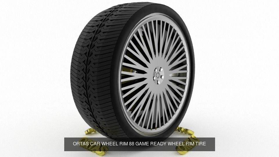 ORTAS CAR WHEEL RIM 86-87-88-89-90 GAME READY WHEEL 3D Model Collection_3