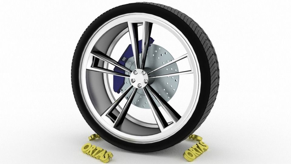 ORTAS CAR WHEEL RIM 86-87-88-89-90 GAME READY WHEEL 3D Model Collection_50