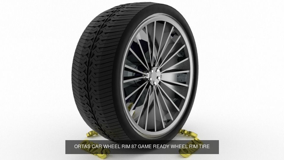 ORTAS CAR WHEEL RIM 86-87-88-89-90 GAME READY WHEEL 3D Model Collection_4
