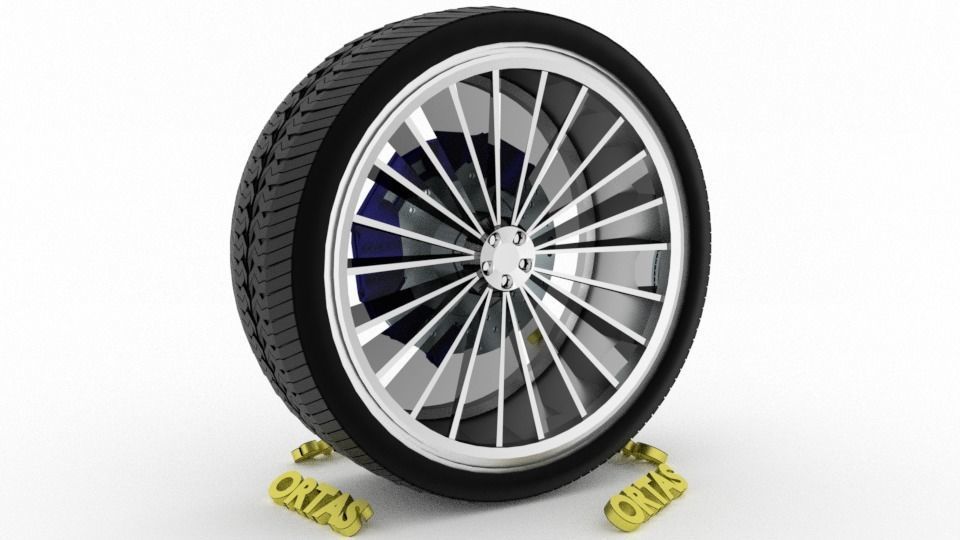 ORTAS CAR WHEEL RIM 86-87-88-89-90 GAME READY WHEEL 3D Model Collection_18