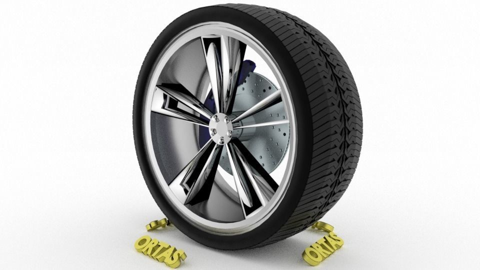 ORTAS CAR WHEEL RIM 86-87-88-89-90 GAME READY WHEEL 3D Model Collection_53