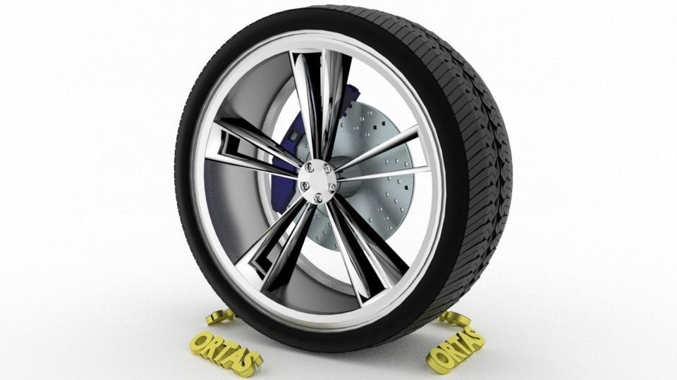 ORTAS CAR WHEEL RIM 86-87-88-89-90 GAME READY WHEEL 3D Model Collection_51