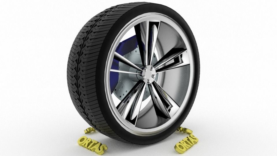 ORTAS CAR WHEEL RIM 86-87-88-89-90 GAME READY WHEEL 3D Model Collection_47