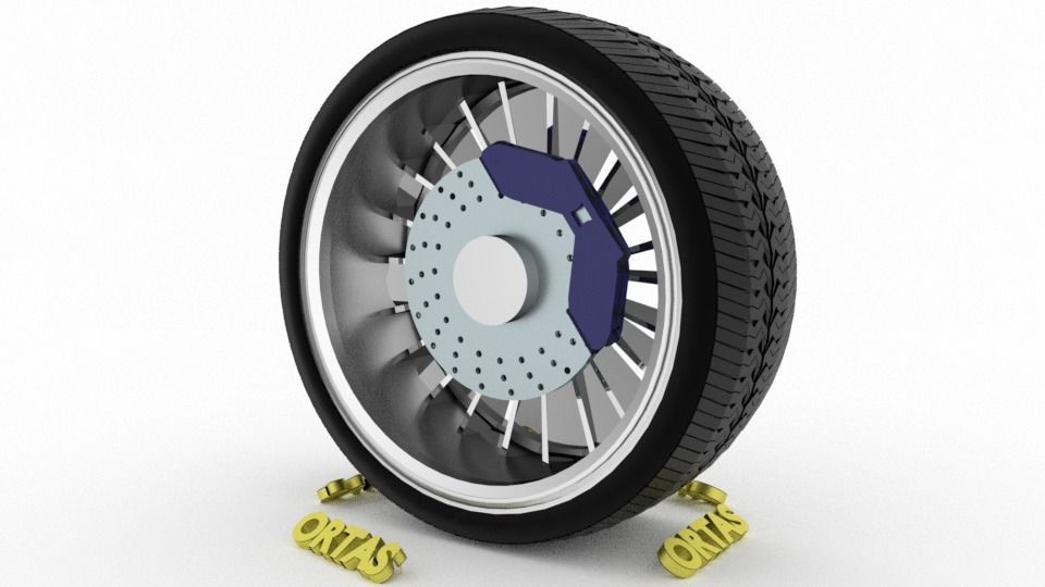 ORTAS CAR WHEEL RIM 86-87-88-89-90 GAME READY WHEEL 3D Model Collection_23