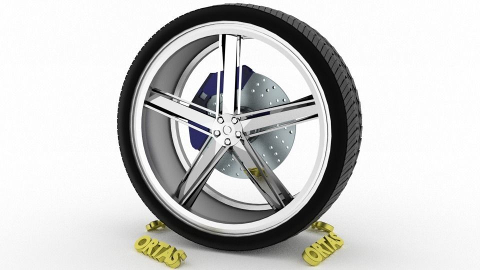 ORTAS CAR WHEEL RIM 86-87-88-89-90 GAME READY WHEEL 3D Model Collection_41