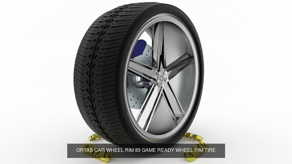 ORTAS CAR WHEEL RIM 86-87-88-89-90 GAME READY WHEEL 3D Model Collection_2