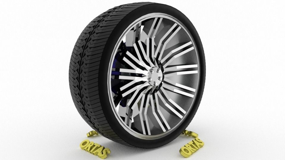 ORTAS CAR WHEEL RIM 86-87-88-89-90 GAME READY WHEEL 3D Model Collection_7