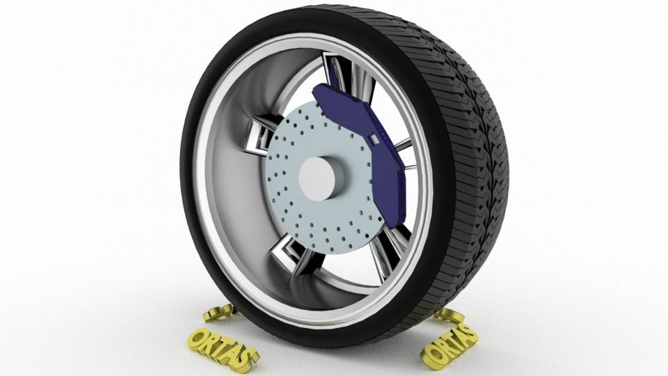 ORTAS CAR WHEEL RIM 86-87-88-89-90 GAME READY WHEEL 3D Model Collection_55