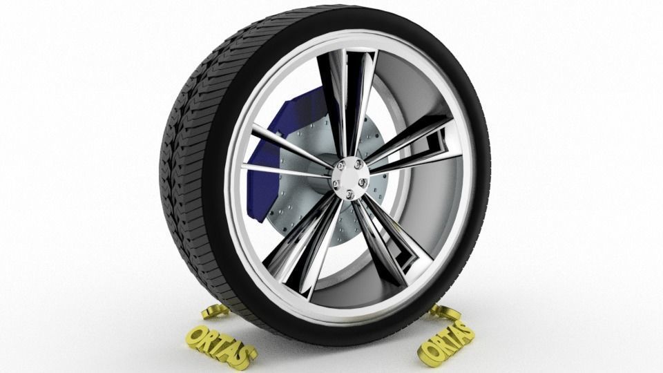 ORTAS CAR WHEEL RIM 86-87-88-89-90 GAME READY WHEEL 3D Model Collection_49