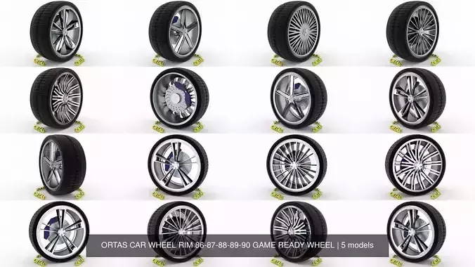 ORTAS CAR WHEEL RIM 86-87-88-89-90 GAME READY WHEEL 3D Model Collection ORTAS CAR WHEEL RIM 86-87-88-89-90 GAME READY WHEEL 3D Model Collection
