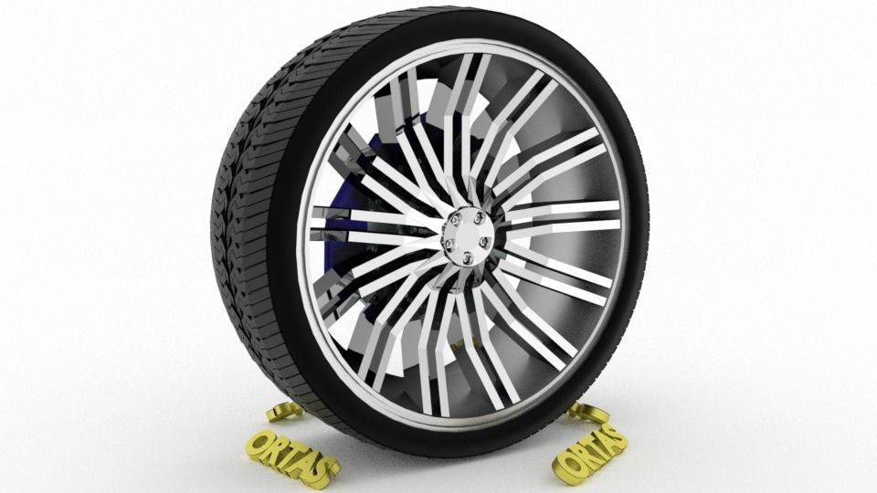ORTAS CAR WHEEL RIM 86-87-88-89-90 GAME READY WHEEL 3D Model Collection_9