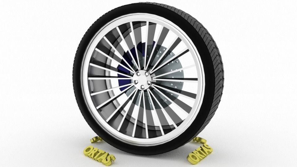 ORTAS CAR WHEEL RIM 86-87-88-89-90 GAME READY WHEEL 3D Model Collection_21