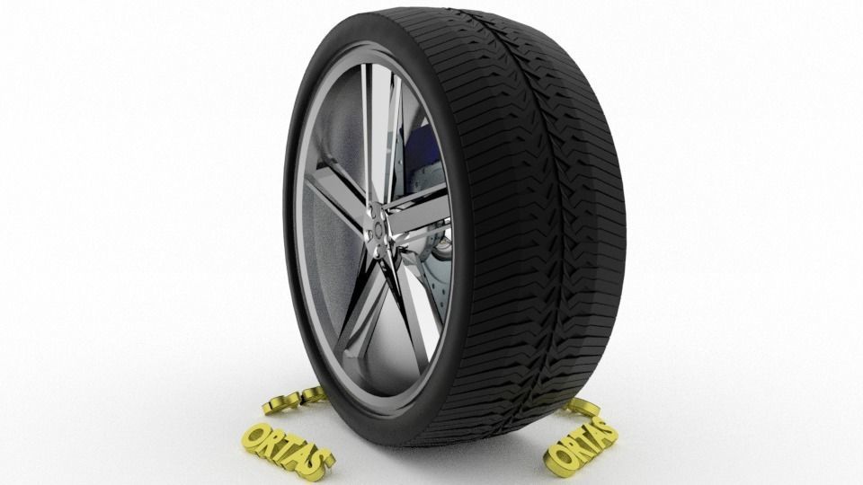 ORTAS CAR WHEEL RIM 86-87-88-89-90 GAME READY WHEEL 3D Model Collection_44