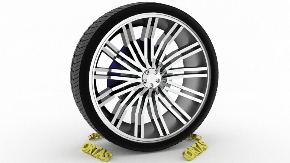 ORTAS CAR WHEEL RIM 86-87-88-89-90 GAME READY WHEEL 3D Model Collection_8