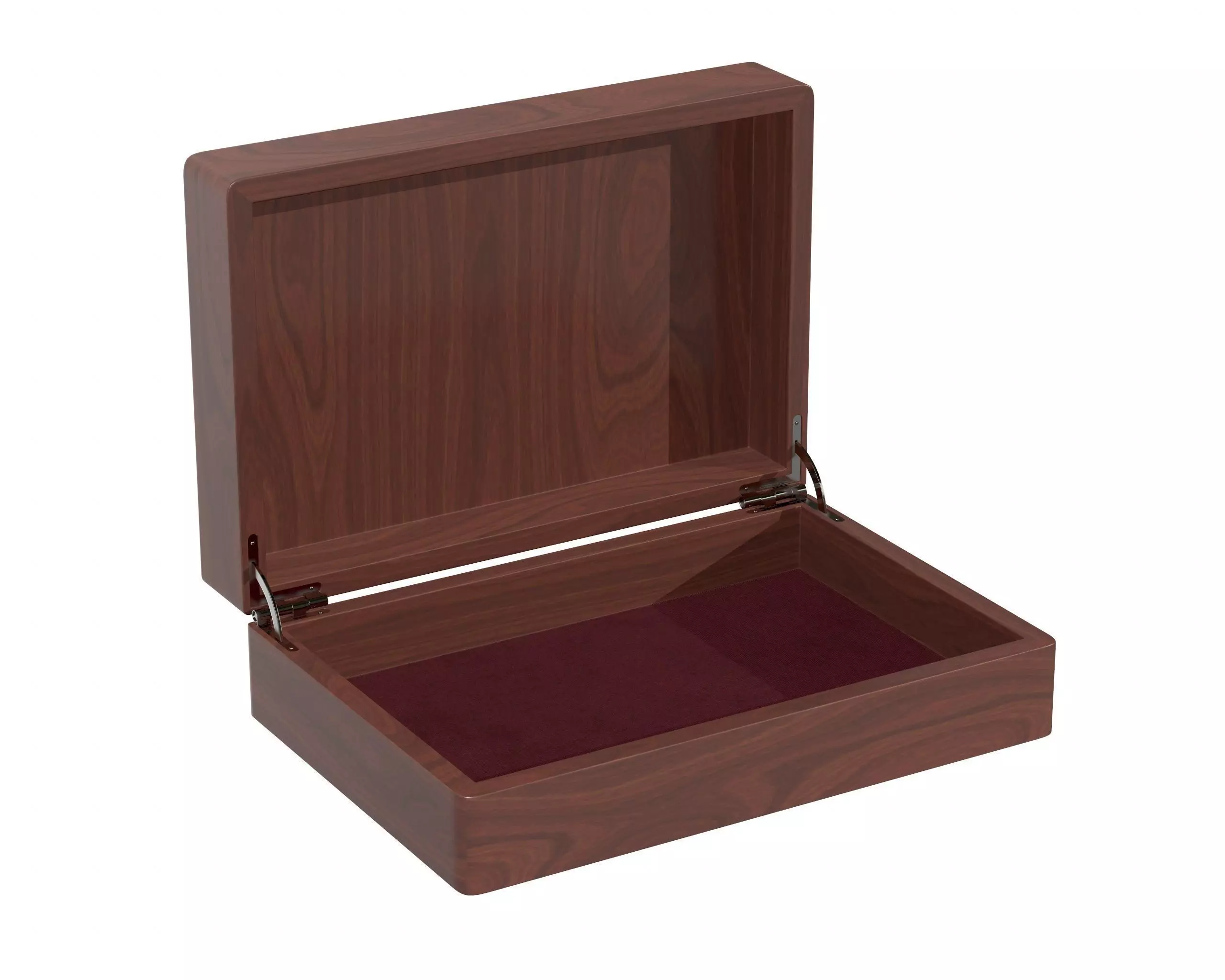 Wood Box Opened 3D model_0
