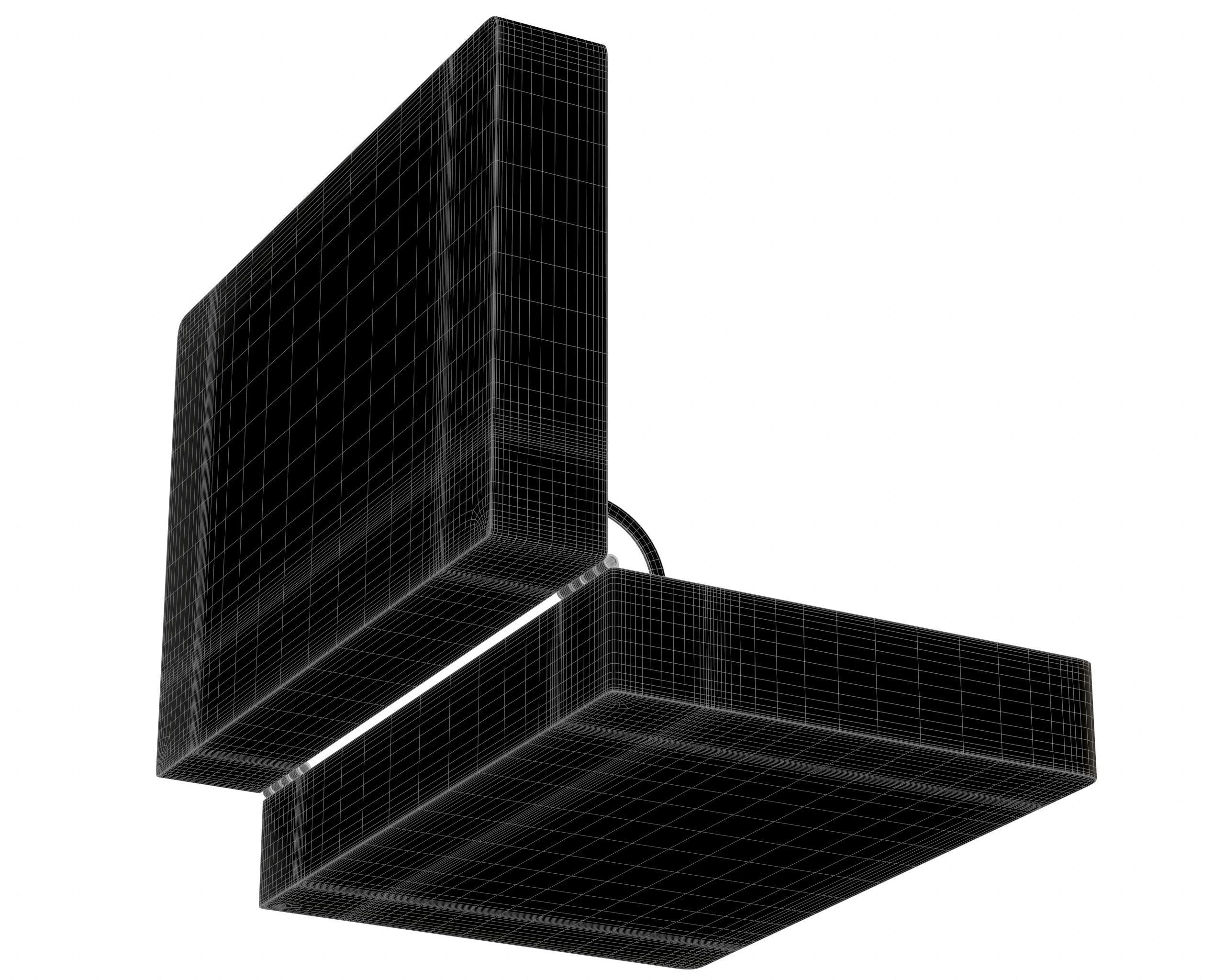 Wood Box Opened 3D model_6