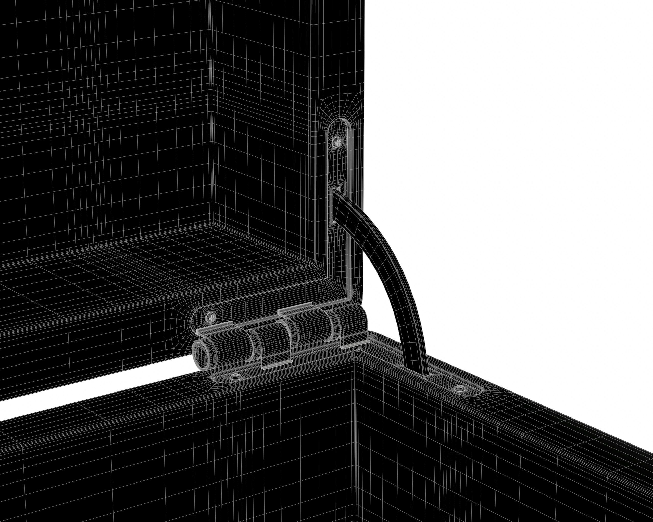 Wood Box Opened 3D model_5