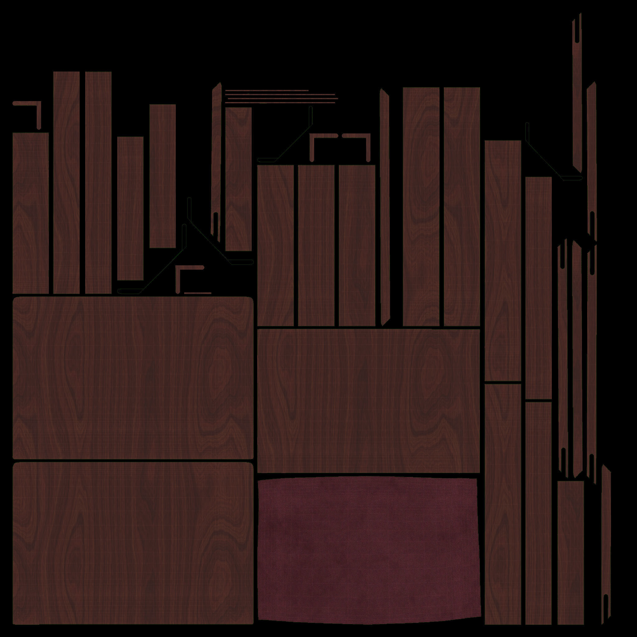 Wood Box Opened 3D model_9