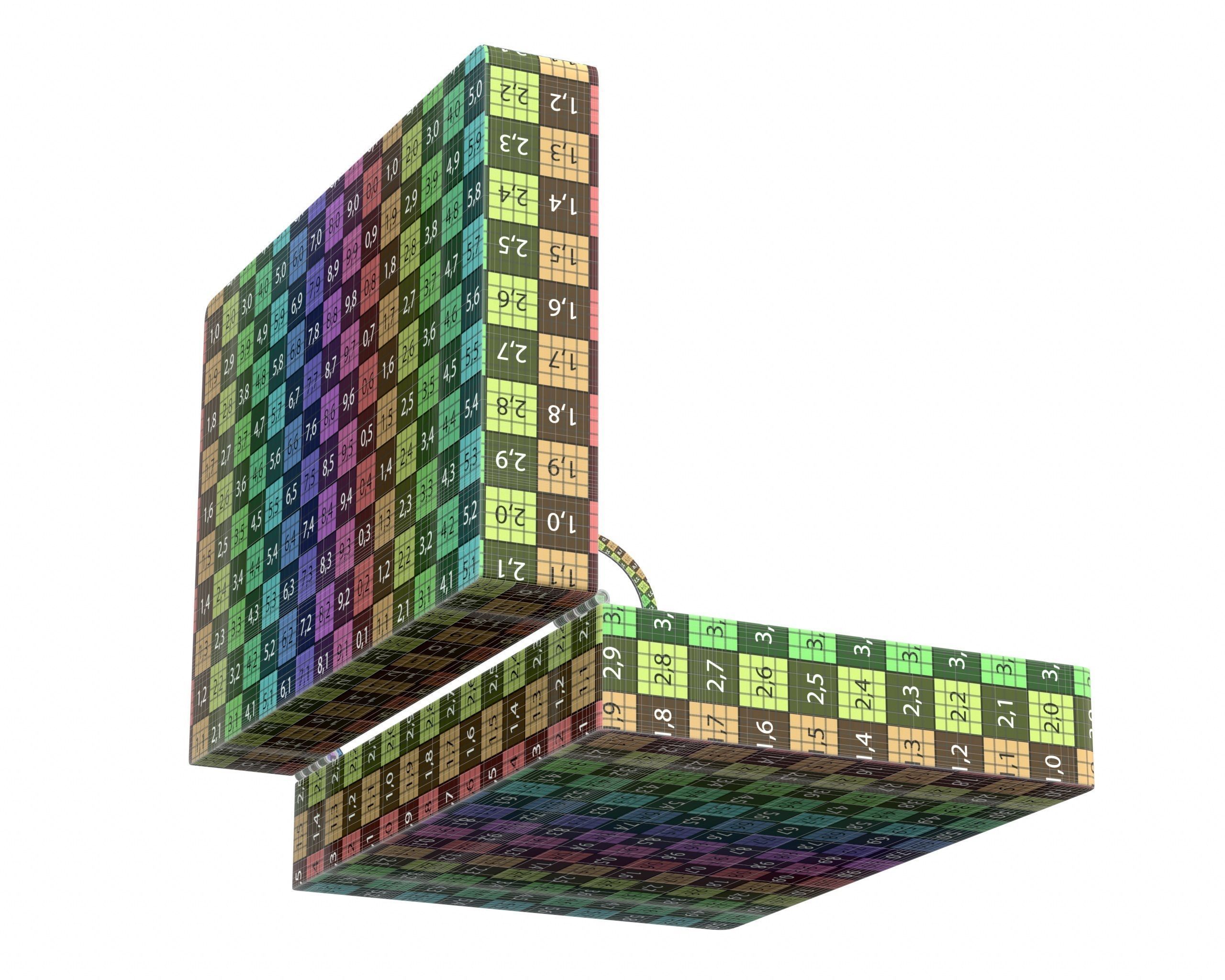 Wood Box Opened 3D model_8