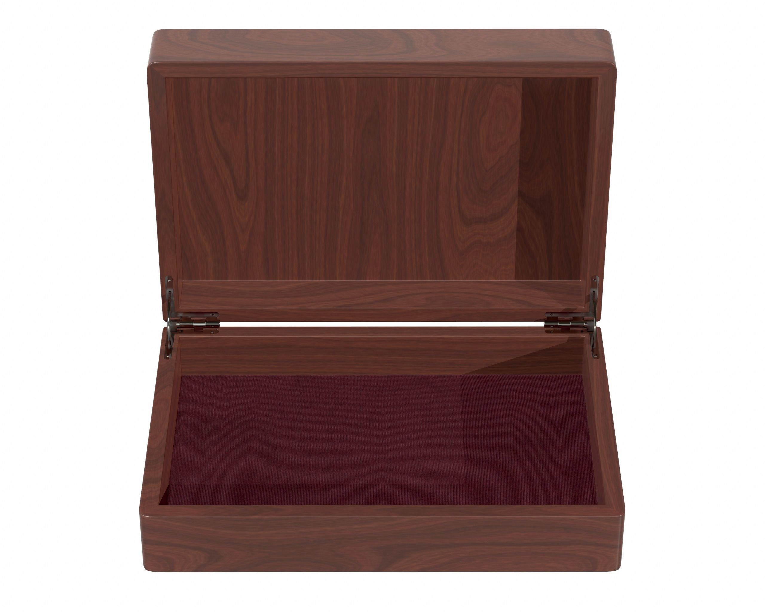 Wood Box Opened 3D model_1