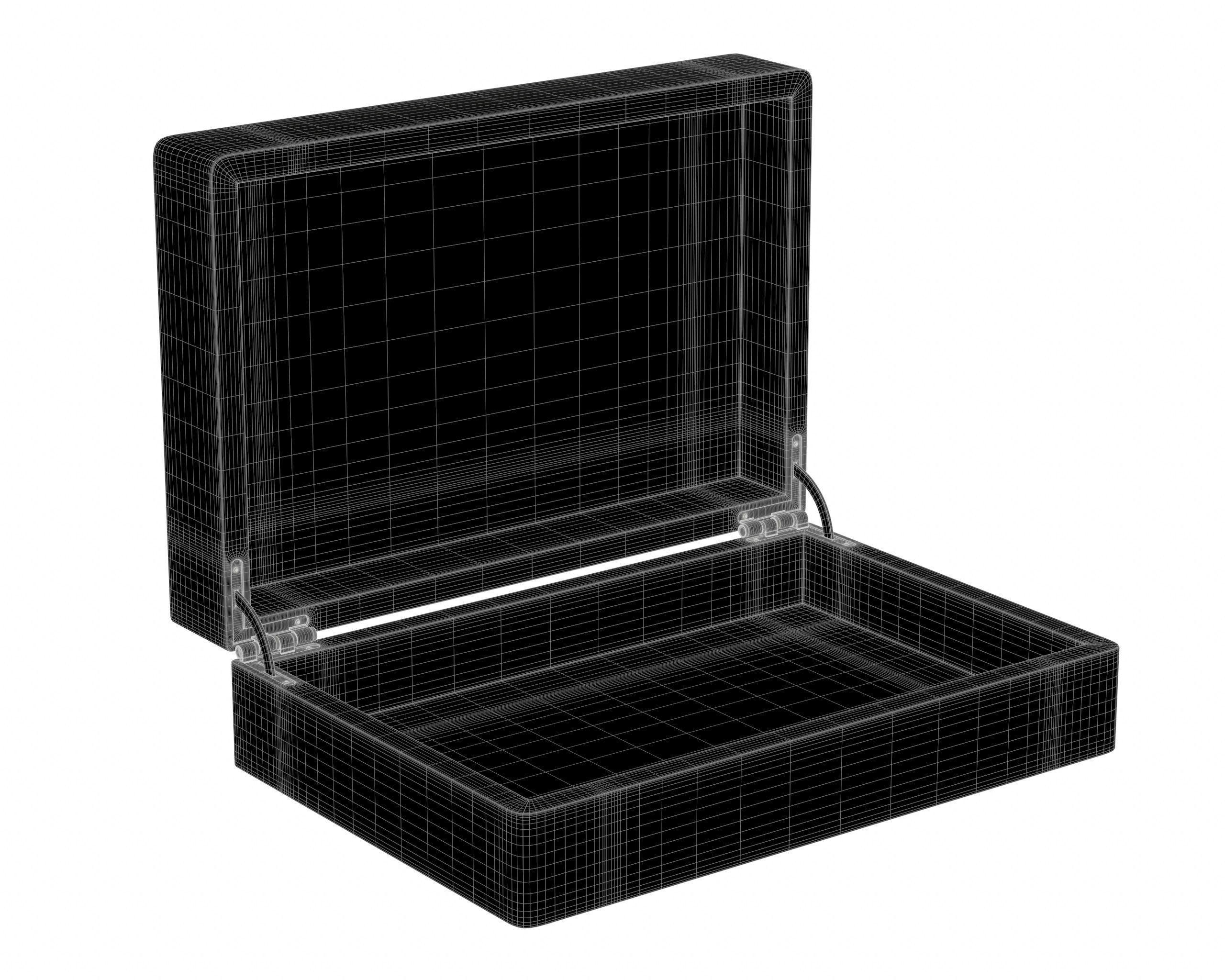 Wood Box Opened 3D model_4