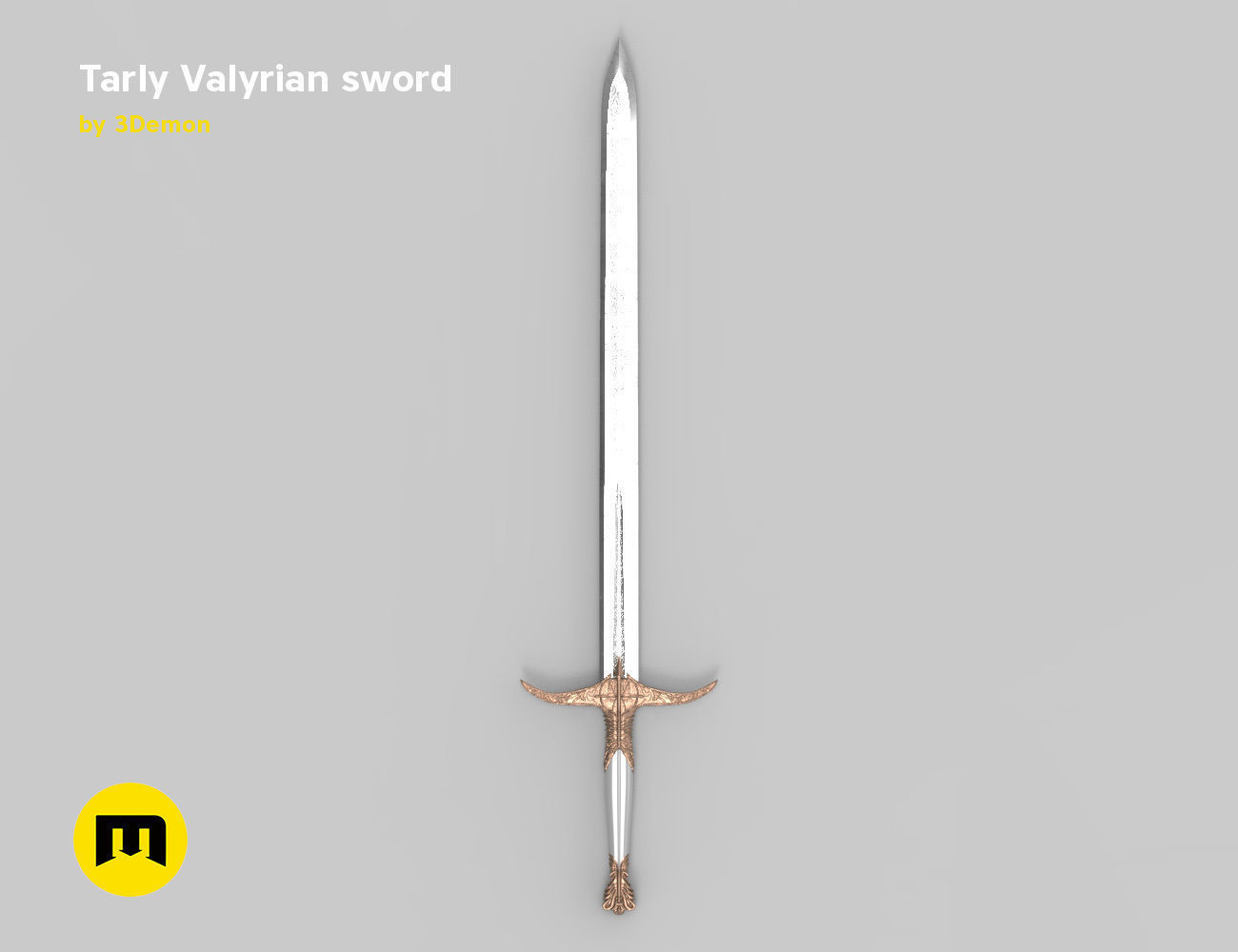 Tarly Valyrian sword 3D print model_2