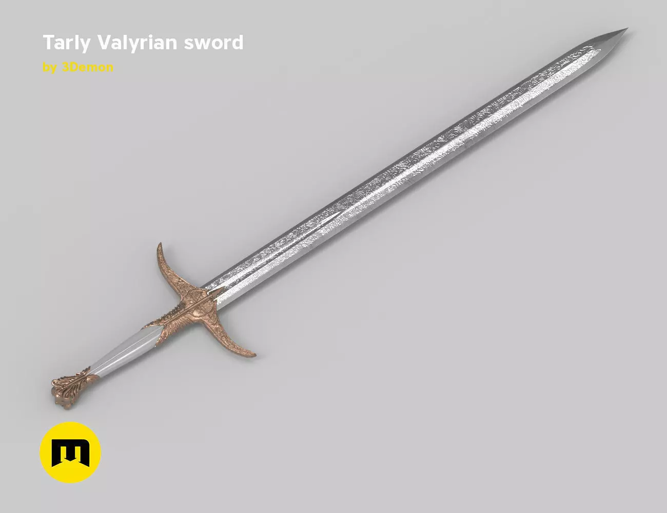 Tarly Valyrian sword 3D print model_0