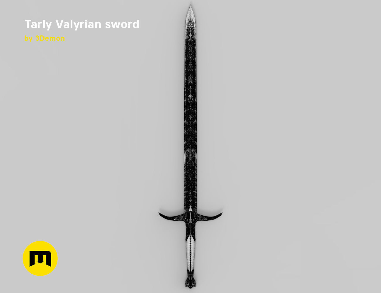 Tarly Valyrian sword 3D print model_8