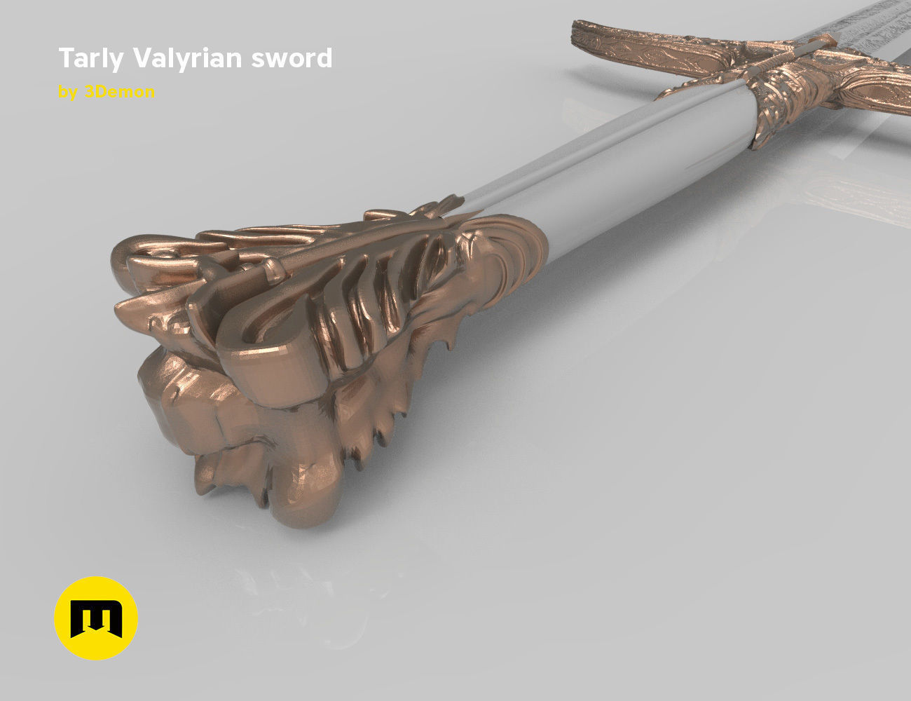 Tarly Valyrian sword 3D print model_3