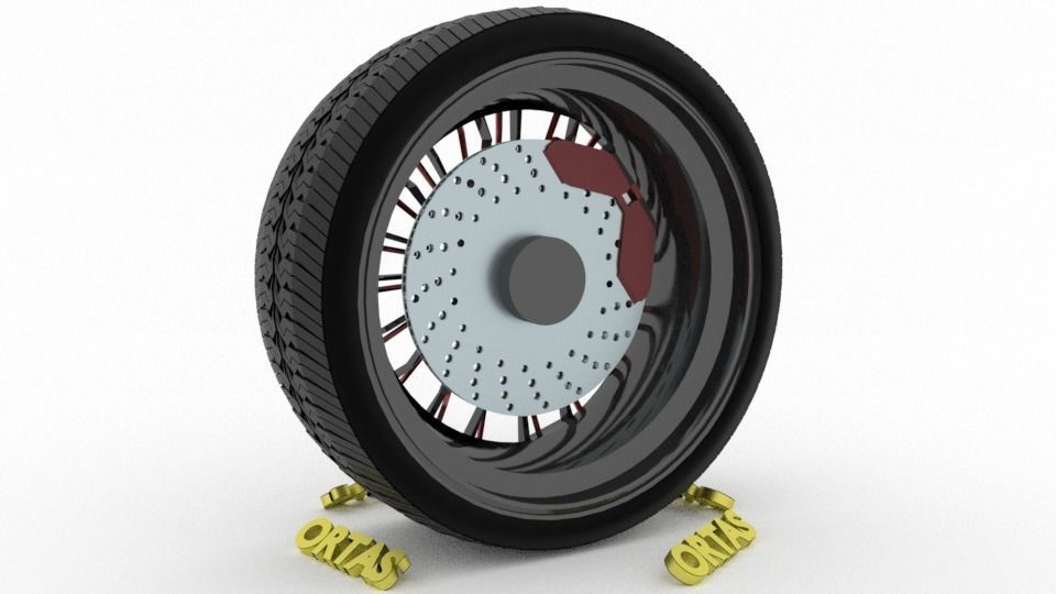 ORTAS CAR WHEEL RIM 96-97-98-99-100 GAME READY WHEEL 3D Model Collection_44