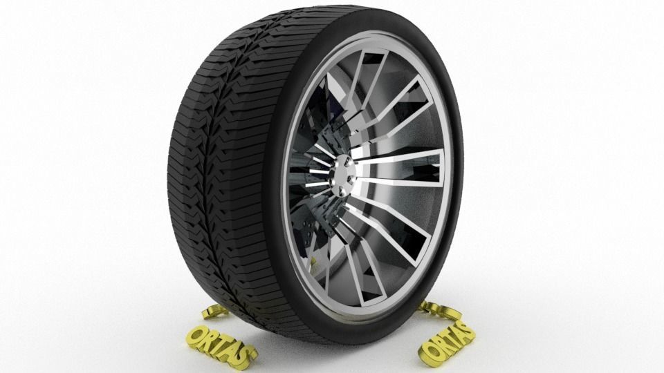 ORTAS CAR WHEEL RIM 96-97-98-99-100 GAME READY WHEEL 3D Model Collection_16