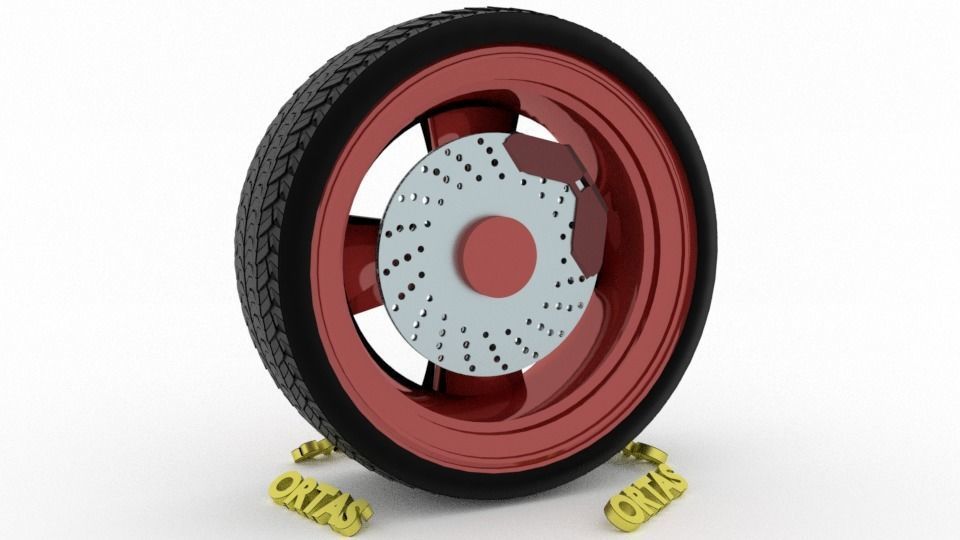 ORTAS CAR WHEEL RIM 96-97-98-99-100 GAME READY WHEEL 3D Model Collection_54