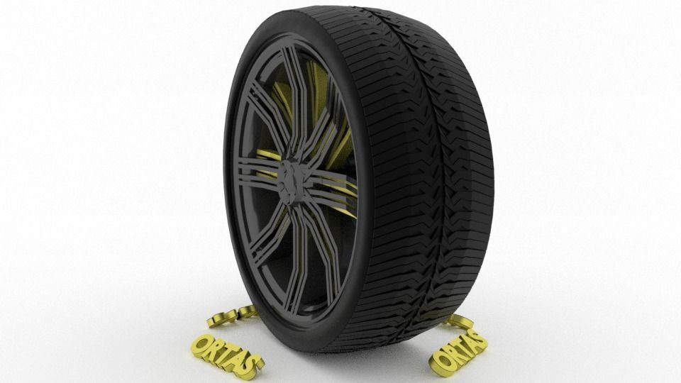 ORTAS CAR WHEEL RIM 96-97-98-99-100 GAME READY WHEEL 3D Model Collection_13